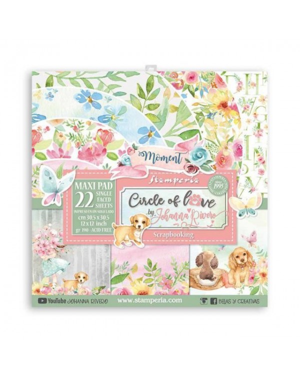 Bloc de Scrapbooking 22 hojas - 30.5x30.5 (12"x12") - 1 cara Circle of Love