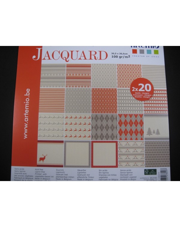 Bloc 40 hojas scrap navidad jacquard