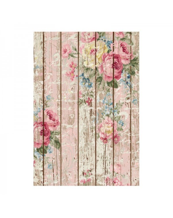 Papel de Arroz ROSAS EN MADERA