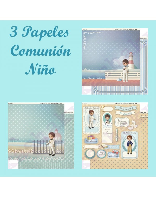 Papeles comunión niño 